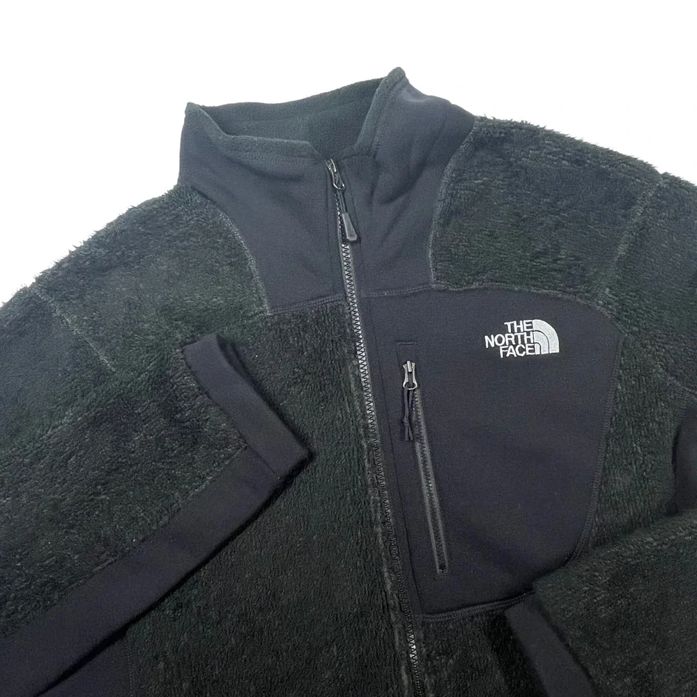 The North Face Full Zip Fleece Jacket Mens Large Black High Pile Gorpcore Hiking